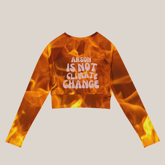 Arson Is Not Climate Change Crop Top