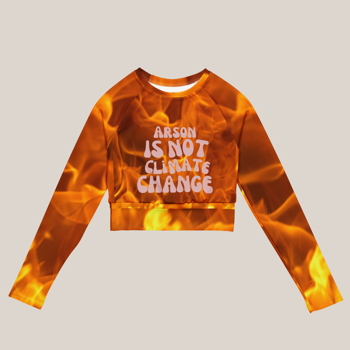 Arson Is Not Climate Change Crop Top