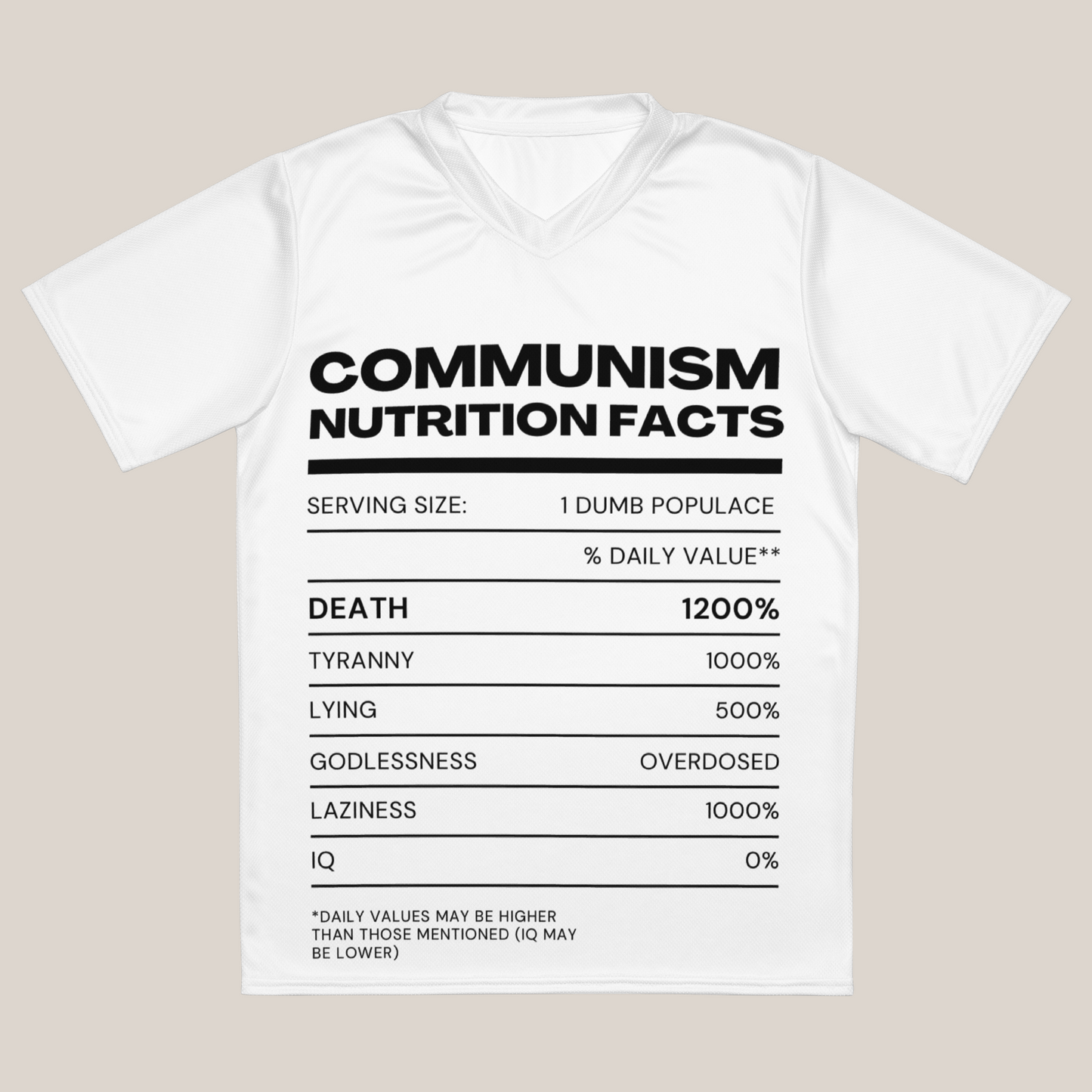 Communism Facts Sports Jersey