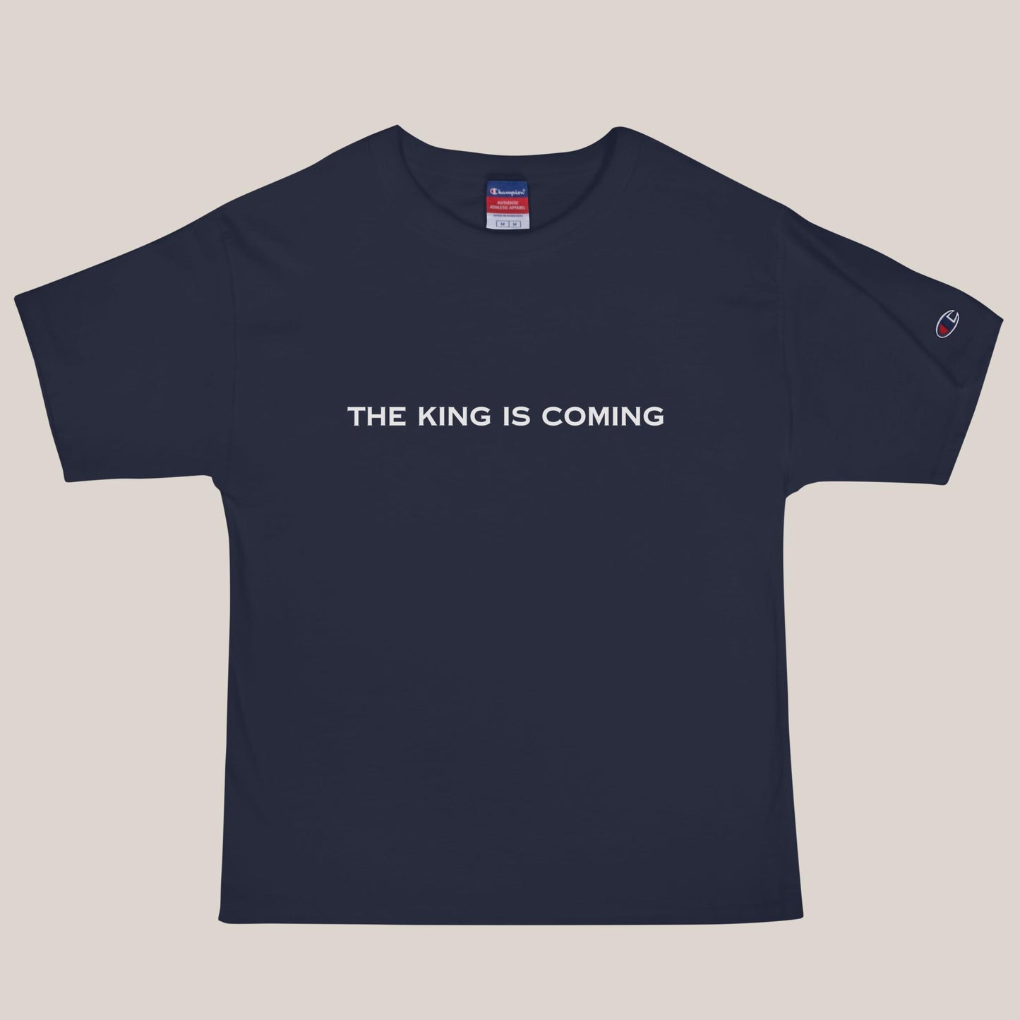 The King Is Coming Champion T-Shirt