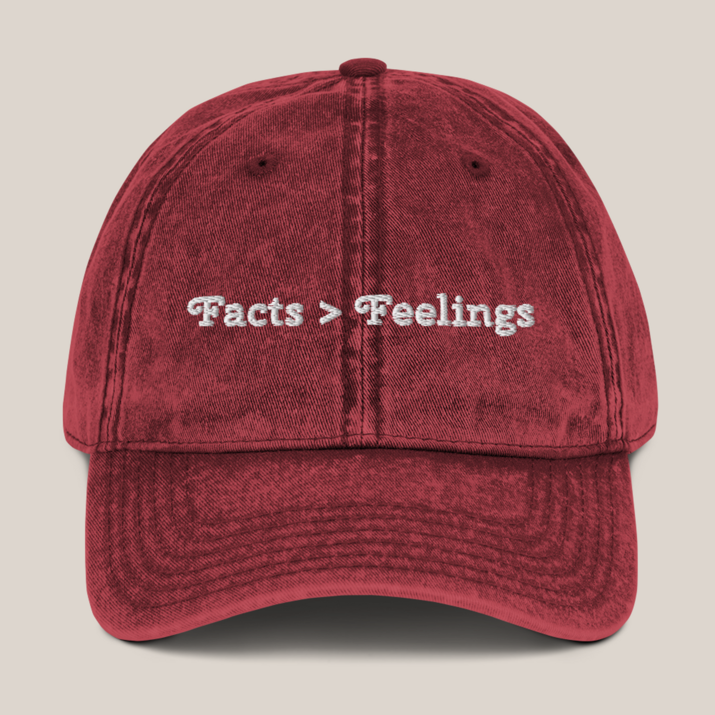 Facts > Feelings Cotton Twill Cap