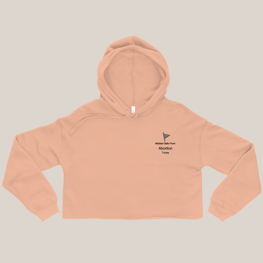 Marked Safe Crop Hoodie